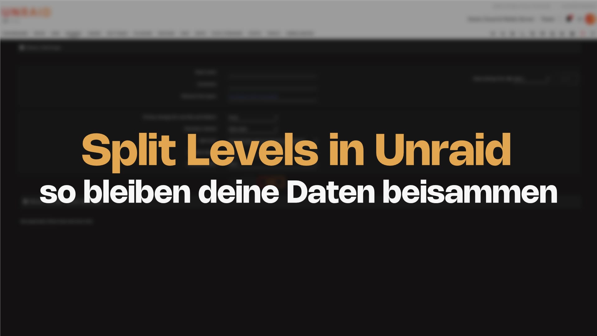 Split Levels in Unraid: Damit sich deine Daten nicht zerreißen