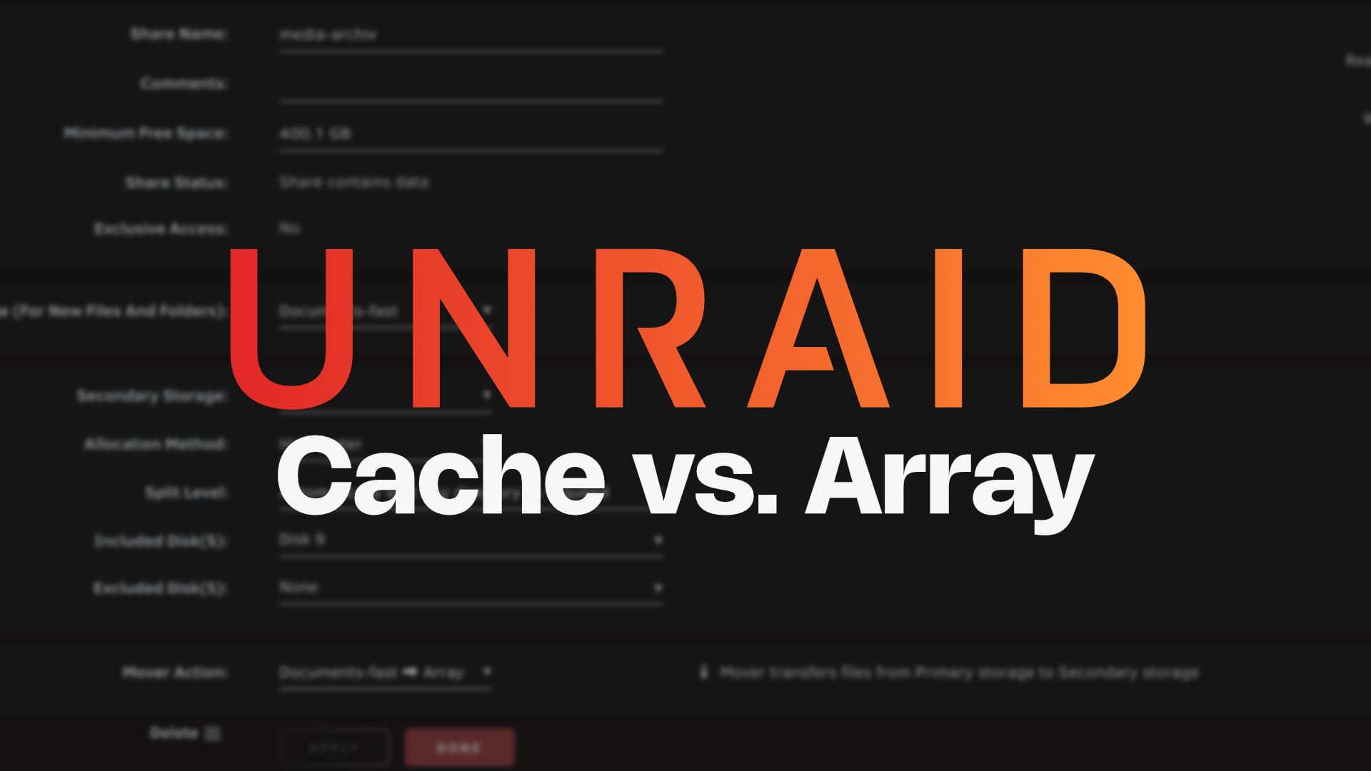 Cache vs. Array: Wie du Unraid optimal konfigurierst