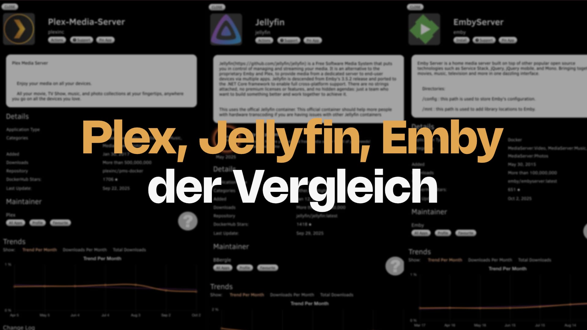 Dein Heimkino aus dem Home Lab: Plex, Jellyfin & Emby im Vergleich